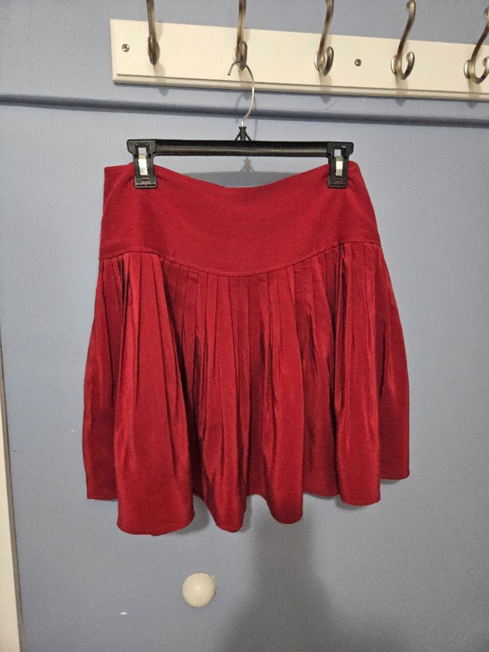 Loft - Burgundy Pleated (believe it or not) Skirt